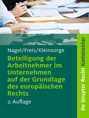 cover image of Beteiligung der Arbeitnehmer im Unternehmen auf der Grundlage des europäischen Rechts